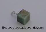 NGP6792 15*22mm cube amazonite gemstone pendants wholesale