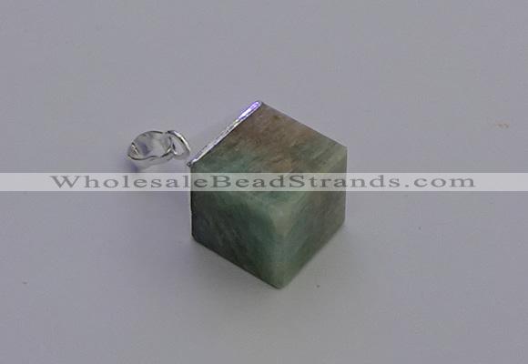 NGP6792 15*22mm cube amazonite gemstone pendants wholesale