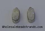 NGP6895 10*22mm - 12*25mm freeform plated druzy quartz pendants