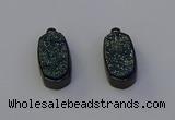 NGP6920 10*22mm - 12*25mm freeform plated druzy quartz pendants