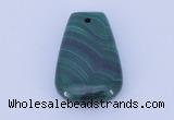 NGP702 20*30mm trapezoid natural malachite gemstone pendant