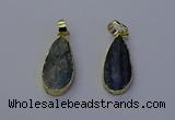 NGP7046 12*25mm - 13*28mm flat teardrop blue kyanite pendants