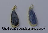 NGP7047 13*35mm - 14*40mm flat teardrop blue kyanite pendants