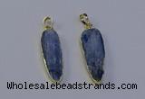 NGP7049 13*35mm - 14*40mm flat teardrop blue kyanite pendants