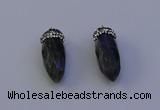 NGP7070 12*30mm - 15*35mm faceted bullet labradorite pendants