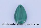 NGP714 12*20mm flat teardrop natural malachite gemstone pendant