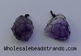 NGP7148 20*40mm - 30*45mm faceted nuggets amethyst pendants