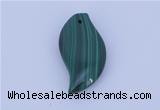 NGP715 15*37mm marquise natural malachite gemstone pendant