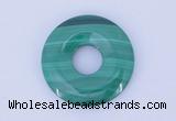 NGP718 8*25mm natural malachite gemstone donut pendant