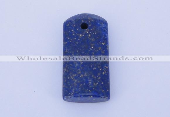 NGP724 14*29mm rectangle natural lapis lazuli gemstone pendant