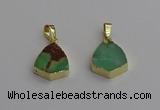 NGP7240 15*20mm australia chrysoprase pendants wholesale