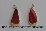 NGP7245 10*40mm flat teardrop mookaite gemstone pendants