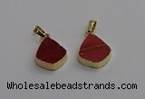 NGP7246 15*20mm flat teardrop mookaite gemstone pendants