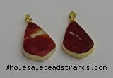 NGP7247 22*35mm flat teardrop mookaite gemstone pendants