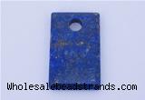 NGP726 21*31mm rectangle natural lapis lazuli gemstone pendant