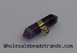 NGP7445 12*45mm sticks amethyst gemstone pendants wholesale