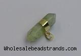 NGP7446 12*45mm sticks green rutilated quartz pendants wholesale