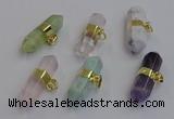 NGP7455 12*45mm sticks mixed gemstone pendants wholesale