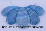 NGP78 Fashion blue lace agate gemstone pendants set jewelry wholesale