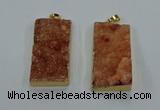 NGP8522 25*50mm - 27*53mm rectangle druzy agate pendants