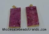 NGP8525 25*50mm - 27*53mm rectangle druzy agate pendants