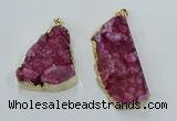 NGP8567 28*45mm - 35*50mm freeform druzy agate pendants wholesale