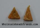 NGP8575 18*25mm - 25*40mm triangle druzy agate pendants wholesale