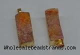 NGP8605 15*35mm - 16*40mm rectangle druzy agate pendants wholesale