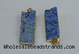 NGP8609 15*35mm - 16*40mm rectangle druzy agate pendants wholesale