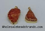 NGP8616 25*30mm - 28*40mm freeform druzy agate pendants wholesale