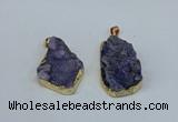 NGP8617 25*30mm - 28*40mm freeform druzy agate pendants wholesale