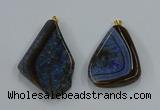 NGP8641 30*45mm - 35*50mm freeform druzy agate pendants wholesale