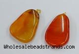 NGP8648 30*45mm - 35*50mm freeform agate pendants wholesale