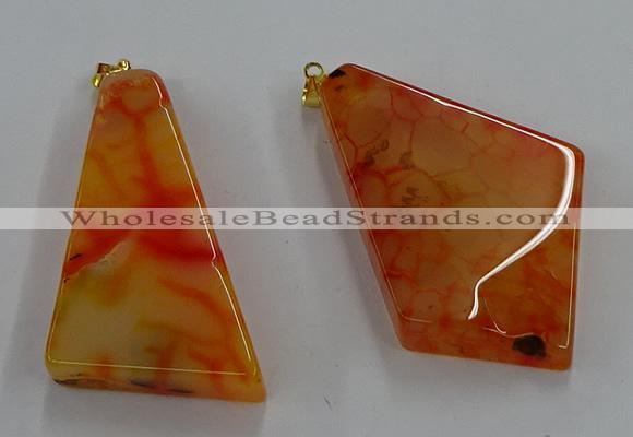 NGP8659 20*40mm - 40*50mm freeform agate pendants wholesale