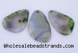 NGP871 5PCS 35-45mm*55-70mm freeform agate gemstone pendants