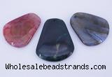 NGP873 5PCS 35-40mm*45-50mm trapezoid agate gemstone pendants