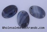 NGP874 5PCS 24*34mm oval agate gemstone pendants wholesale