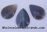 NGP875 5PCS 28*38mm flat teardrop agate gemstone pendants wholesale