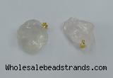 NGP8855 20*25mm - 30*40mm nuggets white crystal pendants wholesale