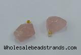 NGP8856 20*25mm - 30*40mm nuggets rose quartz pendants wholesale