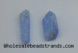 NGP8882 16*38mm - 25*60mm sticks crackle quartz pendants wholesale