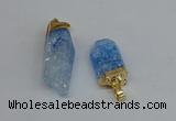 NGP8891 10*35mm - 20*45mm sticks crackle quartz pendants