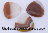 NGP893 5PCS 39*39mm triangle agate druzy geode gemstone pendants