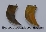 NGP9501 22*60mm - 25*65mm horn agate gemstone pendants wholesale