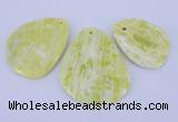 NGP951 5PCS 35-50mm*45-65mm freeform lemon jade gemstone pendants