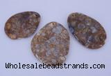 NGP955 5PCS 35-55mm*50-65mm freeform jasper gemstone pendants