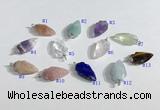 NGP9708 9*15mm arrowhead-shaped  mixed gemstone pendants wholesale