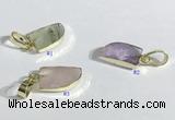 NGP9714 11*15mm horn-shaped  mixed gemstone pendants wholesale