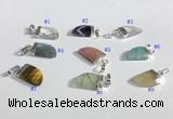 NGP9722 11*16mm horn-shaped  mixed gemstone pendants wholesale