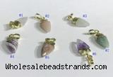 NGP9723 9*15mm arrowhead-shaped  mixed gemstone pendants wholesale